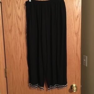 Wide leg pants with cute beaded detail
